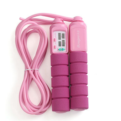 Fitness Jump Rope ABS Handle Berat Badan Menurunkan Tali Melompat Untuk Rumah Fitness Loop Counter Sampai 9999 OK-168 Biru