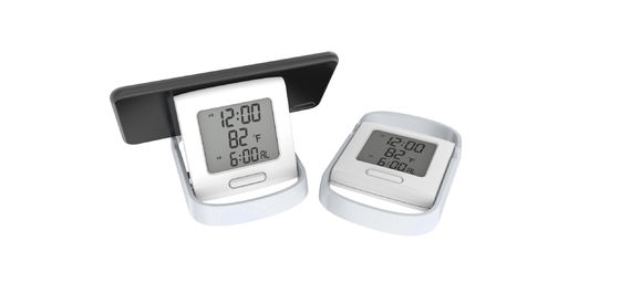 Jam digital modern dengan hari dan tanggal ringan
