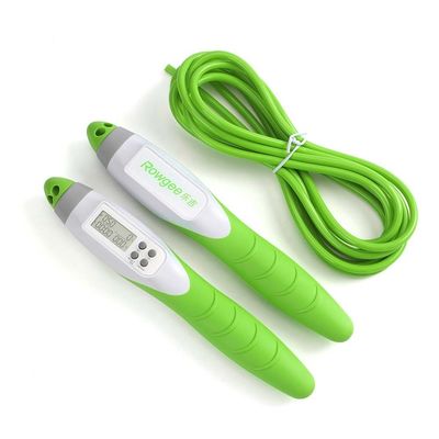 Digital Jump Rope Tangle Free Soft Beaded Rope Dengan Handle Wavy Nyaman Dan Panjang yang Bisa Disesuaikan Untuk Kegiatan Kebugaran Biaya Pengiriman