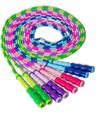Hijau Kuning Bambu Adjustable Jump Rope Untuk Anak Remaja Latihan Sport Equipment
