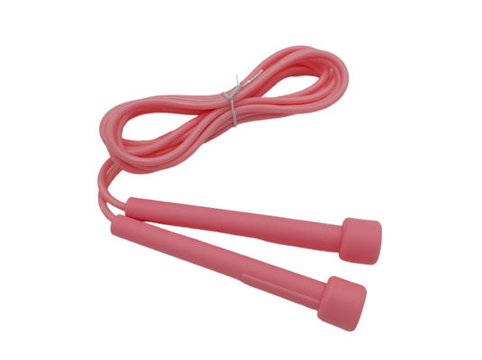 Pink Plastic Handle Fitness Jump Rope Desain Sederhana Anak-anak Jumping Rope