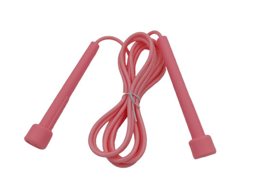 Pink Plastic Handle Fitness Jump Rope Desain Sederhana Anak-anak Jumping Rope