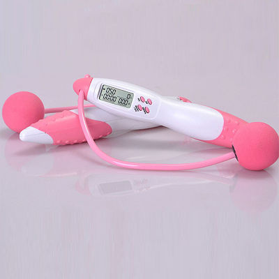 PVC Jump Rope Panjang Tali yang disesuaikan JP-100 LCD Counter Panel Jumping Rope Untuk Latihan Kebugaran