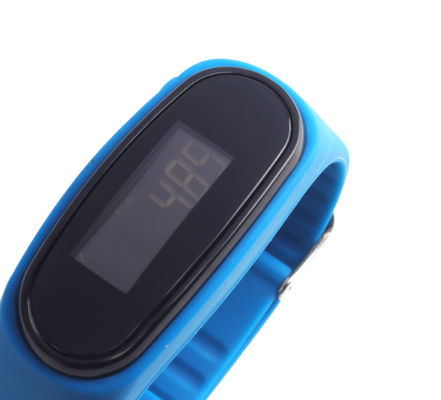 Hitam Biru ABS Pria Pedometer Watch Pedometer Fitness Tracker 36g