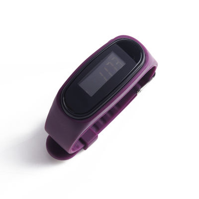 Silikon Tali Fitness Pedometer Jam Dengan Preset Berat Langkah Count