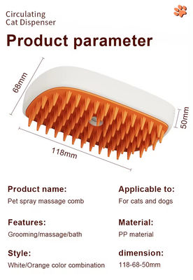 Pet Steam Massage Brush Dilengkapi Dengan Fungsi Dual Uap Dan Pijat