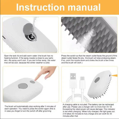 Pet Spray Comb Electric Cat And Dog Comb One-click Spray Anti-flying Hair To Remove Floating Comb Perlengkapan hewan peliharaan