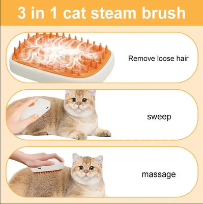 Grosir 3 dalam 1 Pet Electric Cat Dog Steam Brush Grooming Comb Dengan Electric Spray Anti Flying Floating Cat Steam Brus