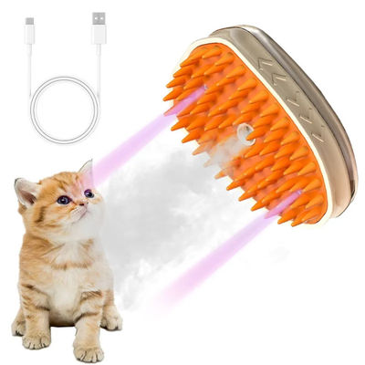 2024 Baru 3 In 1 Pet Hair Cleaning Steam Brush Spray Comb Rechargeable Cat Steam Brush