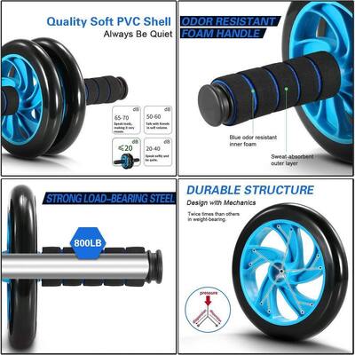 Peralatan Gym Rumah Set Dengan Ab Roller Push Up Bars Resistance Bands Jump Rope And Mat