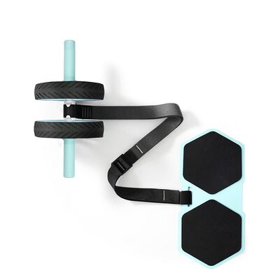 Set Roda Ab Roller Multifungsi Dengan Matras Lutut Dan Resistance Band Untuk Latihan Inti di Rumah Dan Latihan Seluruh Tubuh