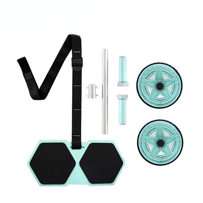 Set Roda Ab Roller Multifungsi Dengan Matras Lutut Dan Resistance Band Untuk Latihan Inti di Rumah Dan Latihan Seluruh Tubuh