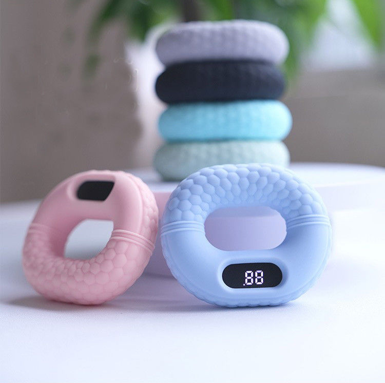 Latihan Multicolor Silicone Hand Grip Strengthener Ring Untuk Gym Rumah