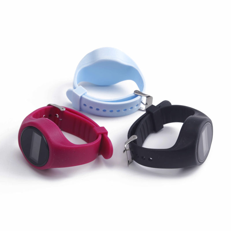 EMC ROHS Reach Certified Slim Pedometer Bracelet Jarak hingga 1999.99Km/1263.99Miles