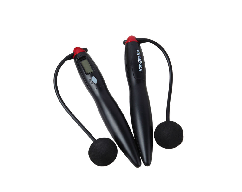 Simple Black Indoor Cordless Jump Rope JS-310 Dengan Panjang 200mm Dan Loop Counter