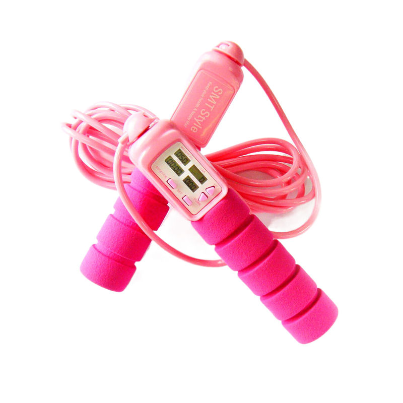 Fitness Jump Rope 18500 Mm Pink Weight Bearing Aerobics Jumping Rope Untuk Wanita Terapan Scene Gym