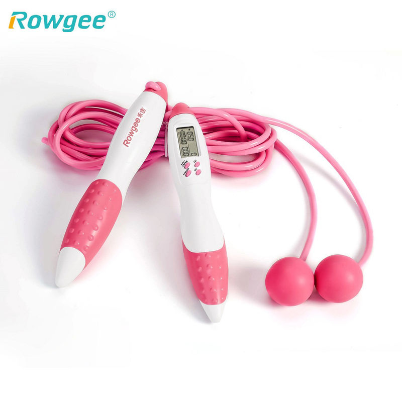 Jumping Rope Latihan disesuaikan 2.5M Pink melompat tali untuk latihan aerobik intensitas tinggi dan rendah JP-100